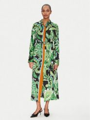 LOLA CASADEMUNT Sukienka koszulowa MS2516019 Zielony Regular Fit. Zielone sukienki damskie LOLA CASADEMUNT, bez wzorów, z syntetyku, bez ramiączek. Za 579.99 zł.