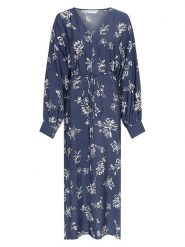 MOSS COPENHAGEN Sukienka w kolorze granatowym rozmiar: M/L. Niebieskie sukienki damskie Moss Copenhagen, bez wzorów, z tkaniny, bez ramiączek. Za 179.95 zł.