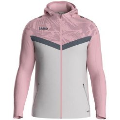 Damska bluza dresowa z kapturem zapinana na zamek błyskawiczny Jako Iconic. Czerwone bluzy damskie JAKO, bez wzorów, z dresówki, z kapturem. Za 276.45 zł.