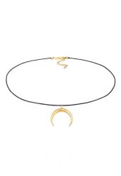Elli Damski Choker zawieszka półksiężyc nylon ze srebra próby 925 Sterling Silver Naszyjniki 1 ct. Szare naszyjniki damskie Elli, srebrne. Za 223.99 zł.
