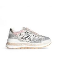 Liu Jo Sneakersy w kolorze srebrno-jasnoróżowo-czarnym rozmiar: 36. Czarne obuwie sportowe damskie Liu Jo, bez zapięcia. Za 302.35 zł.