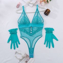 Body koronkowe z delikatnym wzorem Seonaid. Czarne body i gorsety Intica, bez wzorów, z koronki. Za 139.00 zł.