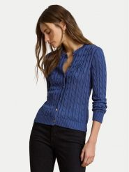 LAUREN RALPH LAUREN Kardigan 200P14040502 Fioletowy Regular Fit. Fioletowe kardigany damskie Lauren Ralph Lauren, xs, bez wzorów, z bawełny. Za 949.99 zł.