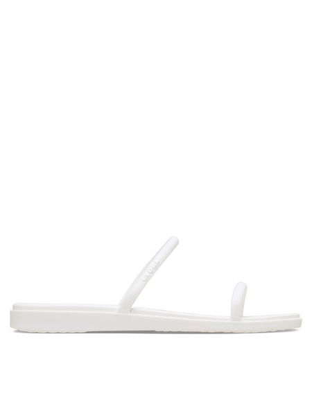 Crocs Klapki Miami Two Strap Sandal 209795 Szary. Szare klapki damskie Crocs, bez wzorów, z tworzywa sztucznego, bez obcasa, bez zapięcia. Za 179.99 zł.
