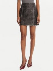 Guess Spódnica z imitacji skóry W5YD46 WHDI0 Szary Regular Fit. Szare spódnice damskie Guess, s, z aplikacjami, ze skóry. Za 359.99 zł.