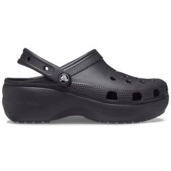 Klapki damskie Crocs CLASSIC PLATFORM CLOG. Czarne klapki damskie Crocs, bez wzorów, bez obcasa, bez zapięcia. W wyprzedaży za 229.00 zł.