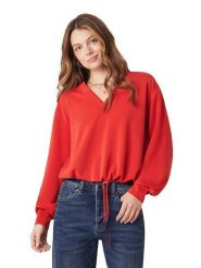 Scotch & Soda Bluzka w kolorze czerwonym rozmiar: XL. Czerwone bluzki damskie Scotch & Soda, xl, bez wzorów, bez kołnierzyka, bez ramiączek. Za 140.95 zł.