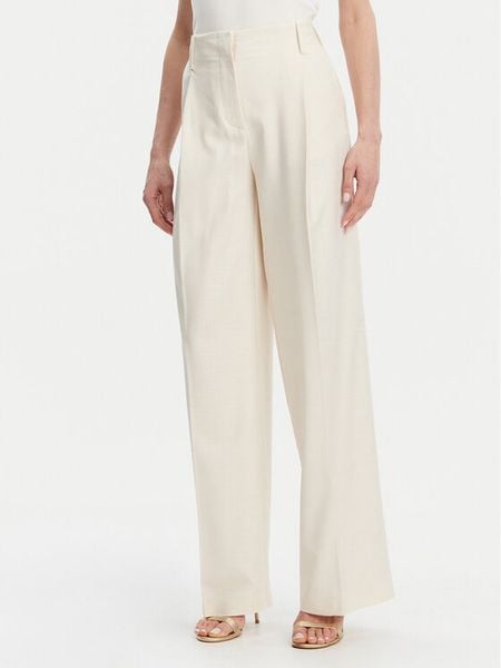 Simona Corsellini Spodnie materiałowe P25CPPA01901 Écru Relaxed Fit. Spodnie materiałowe damskie SIMONA CORSELLINI, bez wzorów, z materiału. Za 679.99 zł.