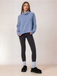 Legginsy z gumką w pasie - szary. Szare legginsy damskie Sinsay, l, bez wzorów. Za 29.99 zł.