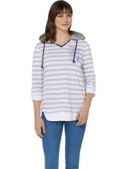 WITT WEIDEN Koszulka w kolorze biało-szarym rozmiar: 50. Białe koszulki damskie WITT WEIDEN, bez wzorów, z bawełny, bez kołnierzyka, bez ramiączek. Za 66.00 zł.