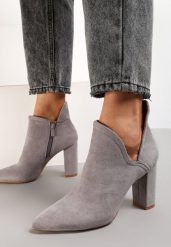 Szare Botki Pronene. Szare botki damskie Renee, bez obcasa, na obcasie, bez zapięcia. Za 49.99 zł.