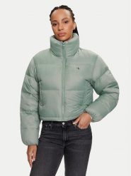 Calvin Klein Jeans Kurtka puchowa J20J223577 Zielony Relaxed Fit. Zielone kurtki damskie Calvin Klein Jeans, xl, bez wzorów, z jeansu, bez kaptura. Za 949.99 zł.