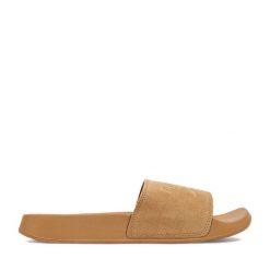 Klapki Reebok. Brązowe klapki damskie Reebok, bez wzorów, bez obcasa, bez zapięcia. Za 99.99 zł.