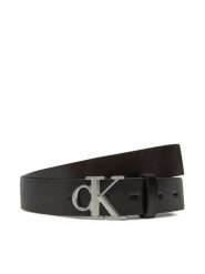 Calvin Klein Pasek Damski Monogram Plaque Buckle 30Mm LV04K7018G Czarny. Czarne paski damskie Calvin Klein, bez wzorów, ze skóry. Za 169.99 zł.