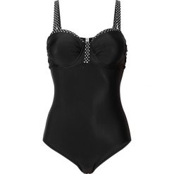 Kostium kąpielowy na fiszbinach bonprix czarny. Czarne stroje jednoczęściowe bonprix. Za 109.99 zł.