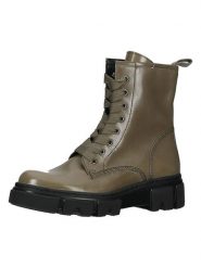 Gabor Skórzane botki w kolorze khaki rozmiar: 38. Brązowe botki damskie Gabor, eleganckie, bez obcasa, bez zapięcia. Za 252.95 zł.