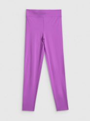 4F Legginsy treningowe szybkoschnące damskie - różowe L. Czerwone legginsy damskie 4F, l, bez wzorów, z podwyższonym stanem, na fitness i siłownię. Za 129.99 zł.