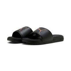 Damskie klapki Cool Cat 3.0 PUMA. Czarne klapki damskie Puma, bez wzorów, z materiału, bez obcasa, na płaskiej podeszwie, bez zapięcia. Za 129.00 zł.