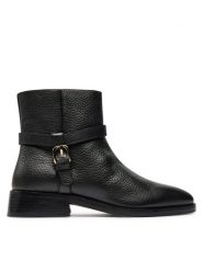 Geox Botki D Tormalina D36VBD 00046 C9997 Czarny. Czarne botki damskie Geox, ze skóry, bez obcasa, na płaskiej podeszwie, bez zapięcia. Za 759.99 zł.