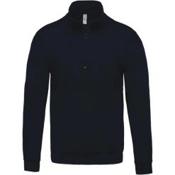 Bluza Kariban Col Zippé. Brązowe bluzy damskie KARIBAN, s, bez wzorów, z bawełny, bez kaptura. Za 154.00 zł.
