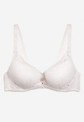 Jasnobeżowy Biustonosz z Koronką i Funkcją Push Up Wifia. Brązowe biustonosze Renee, bez wzorów, z koronki. Za 39.99 zł.