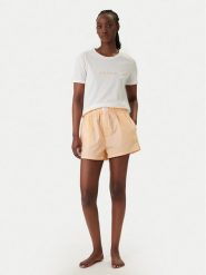 Calvin Klein Underwear Piżama LV00QS7655 Pomarańczowy jasny Regular Fit. Brązowe piżamy damskie Calvin Klein Underwear, bez wzorów, z bawełny, bez ramiączek. Za 269.99 zł.