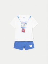 Mayoral Komplet t-shirt i spodenki 1657 Niebieski Regular Fit. Niebieskie spodnie niemowlęce Mayoral, bez wzorów, z bawełny. Za 109.99 zł.