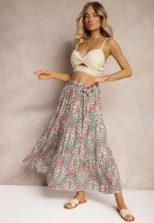 Czerwono-Niebieska Wiskozowa Spódnica Maxi z Gumką w Talii z Materiałowym Paskiem Annalicia. Czerwone spódnice damskie Renee, na lato, l, bez wzorów, z materiału, maxi. Za 44.99 zł.