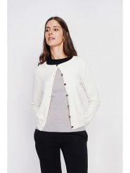 ASSUILI Kardigan w kolorze białym rozmiar: 34. Białe kardigany damskie Assuili, bez wzorów. Za 113.99 zł.