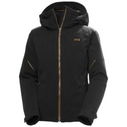 Damska kurtka narciarska Helly Hansen Atlas Infinity. Czarne kurtki sportowe damskie Helly Hansen, na zimę, m, bez wzorów, z dzianiny, bez kaptura. Za 2,907.50 zł.