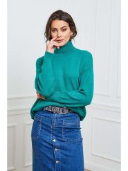 Joséfine Golf "Elona" w kolorze zielonym rozmiar: S. Zielone golfy damskie Joséfine, s, bez wzorów, z kaszmiru, bez ramiączek. Za 213.45 zł.