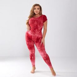 Kombinezon do Jogi Azalea. Czerwone kombinezony damskie SAMARALI, m, bez wzorów, z bawełny, bez kołnierzyka, bez ramiączek. Za 425.00 zł.