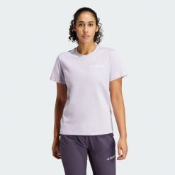 Koszulka Terrex Graphic. Szare koszulki damskie Adidas, l, bez wzorów, z bawełny, bez kołnierzyka, bez ramiączek. Za 148.95 zł.