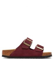Birkenstock Klapki Arizona Sfb Lenb1028719 Czerwony. Czerwone klapki damskie Birkenstock, bez wzorów, z nubiku, bez obcasa, bez zapięcia. Za 399.99 zł.