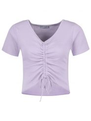 Stitch & Soul Koszulka w kolorze lawendowym rozmiar: XL. Różowe bluzki damskie Stitch & Soul, xl, bez wzorów, bez kołnierzyka, bez ramiączek. Za 35.10 zł.