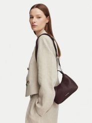 Calvin Klein Torebka LV04F3892G Bordowy. Czerwone torebki klasyczne damskie Calvin Klein, ze skóry, bez dodatków. Za 369.99 zł.