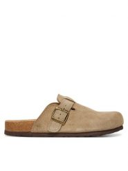 DeeZee Klapki W23Q22095 Beżowy. Brązowe klapki damskie DeeZee, bez wzorów, ze skóry, bez obcasa, bez zapięcia. Za 169.99 zł.