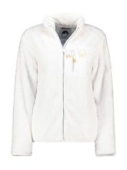 Geographical Norway Kurtka polarowa "Upecious" w kolorze białym rozmiar: L. Białe kurtki damskie Geographical Norway, l, bez wzorów, z polaru, bez kaptura. Za 91.95 zł.