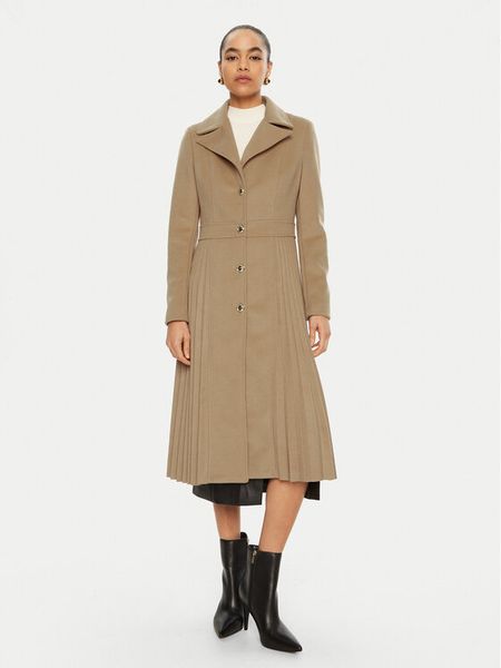 Rinascimento Płaszcz przejściowy CFC0121913003 Beżowy Regular Fit. Brązowe płaszcze damskie Rinascimento, xs, bez wzorów, z syntetyku, bez kaptura. Za 519.99 zł.