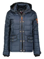 Geographical Norway Kurtka pikowana "Dacili" w kolorze granatowym rozmiar: S. Niebieskie kurtki damskie Geographical Norway, s, z aplikacjami, bez kaptura. Za 184.89 zł.