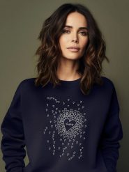 WOOOP Bluza "Happy Hearts" w kolorze granatowym rozmiar: XL. Niebieskie bluzy damskie Wooop, xl, bez wzorów, z bawełny, bez kaptura. Za 100.99 zł.