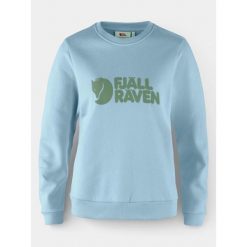 Sweter Damski Fjallraven Logo. Niebieskie swetry klasyczne damskie Fjällräven, na zimę, bez kołnierzyka. Za 524.45 zł.