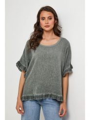 Lin Passion Bluzka w kolorze khaki rozmiar: 34/36. Brązowe bluzki damskie Lin Passion, bez wzorów, klasyczne, bez kołnierzyka, bez ramiączek. Za 96.60 zł.