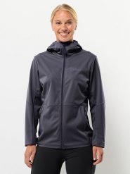 Jack Wolfskin Kurtka softshellowa "Feldberg" w kolorze antracytowym rozmiar: XS. Czarne kurtki sportowe damskie Jack Wolfskin, xs, bez wzorów, bez kaptura. Za 184.46 zł.