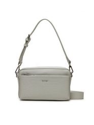 Calvin Klein Torebka Ck Must Conv Camera Bag K60K612110 Szary. Szare torebki klasyczne damskie Calvin Klein, ze skóry, bez dodatków. Za 419.99 zł.