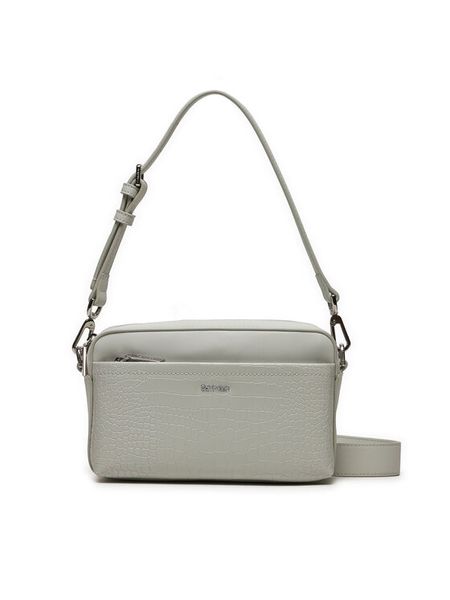 Calvin Klein Torebka Ck Must Conv Camera Bag K60K612110 Szary. Szare torebki klasyczne damskie Calvin Klein, ze skóry, bez dodatków. Za 339.99 zł.