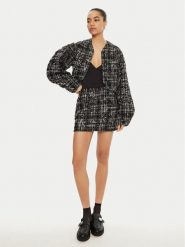 ROTATE Spódnica mini 113556 Czarny Regular Fit. Czarne spódnice damskie ROTATE, bez wzorów, z syntetyku, mini. Za 599.99 zł.