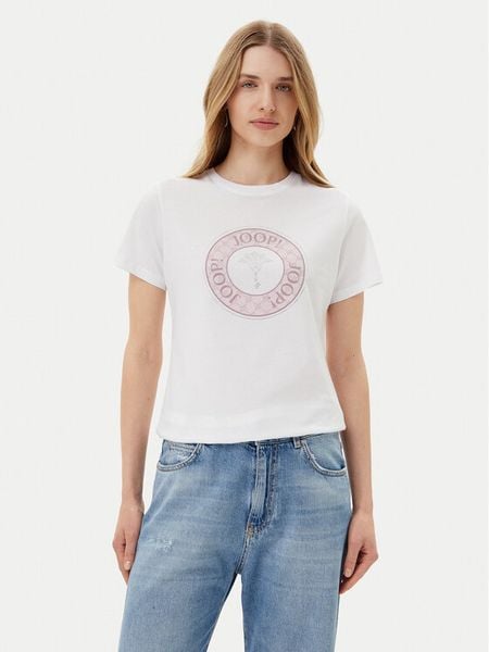 JOOP! T-Shirt 58 252JE58Tolu 30046238 Biały Slim Fit. Białe t-shirty damskie Joop!, bez wzorów, z bawełny, bez kołnierzyka. Za 179.99 zł.