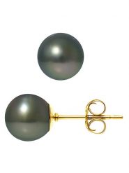 Pearl Addict Złote kolczyki-wkrętki z perłami rozmiar: onesize. Brązowe kolczyki damskie Pearl Addict, z perłą, złote. Za 956.99 zł.