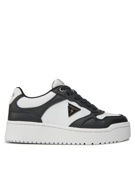 Guess Sneakersy FLJMR4 ELE12 Biały. Białe obuwie sportowe damskie Guess, ze skóry, bez zapięcia. Za 259.99 zł.